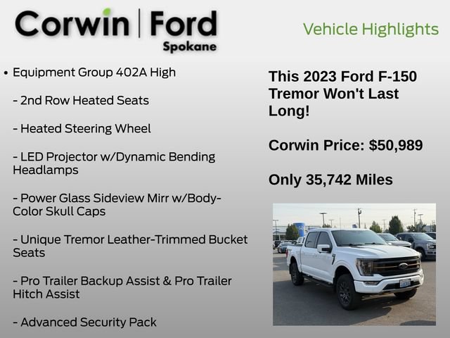 Certified 2023 Ford F150 Tremor w/ Equipment Group 402A High AWD/4WD image 12