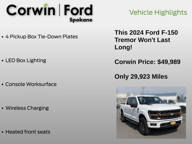 Certified 2024 Ford F150 Tremor w/ Mobile Office Package AWD/4WD image 19