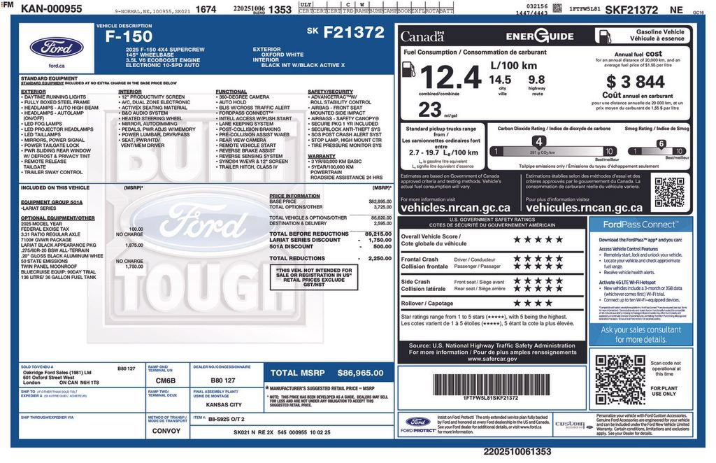 Certified 2025 Ford F150 Lariat AWD/4WD image 6
