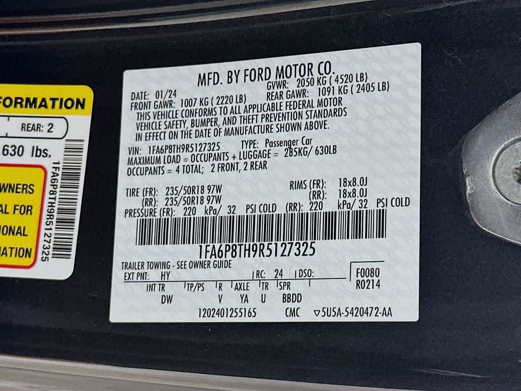 Certified 2024 Ford Mustang Coupe RWD image 19