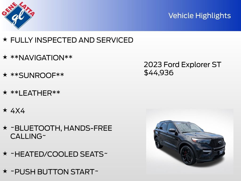 Certified 2023 Ford Explorer ST w/ Equipment Group 401A AWD/4WD image 35