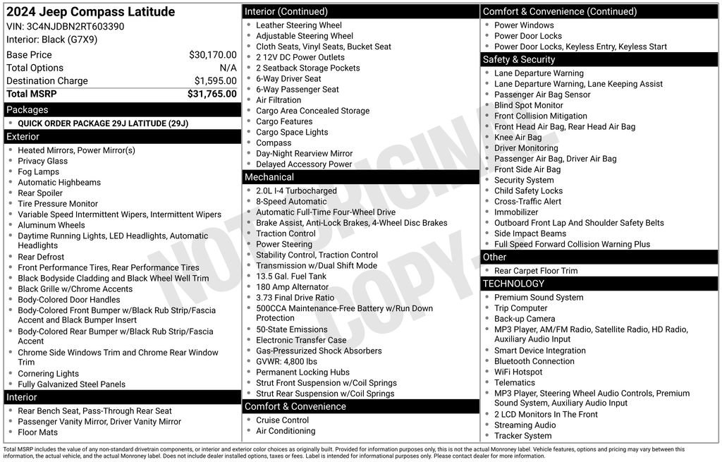 Used 2024 Jeep Compass Latitude AWD/4WD image 33