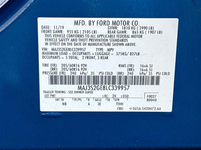 Certified 2020 Ford EcoSport SE w/ SE Convenience Package FWD image 34