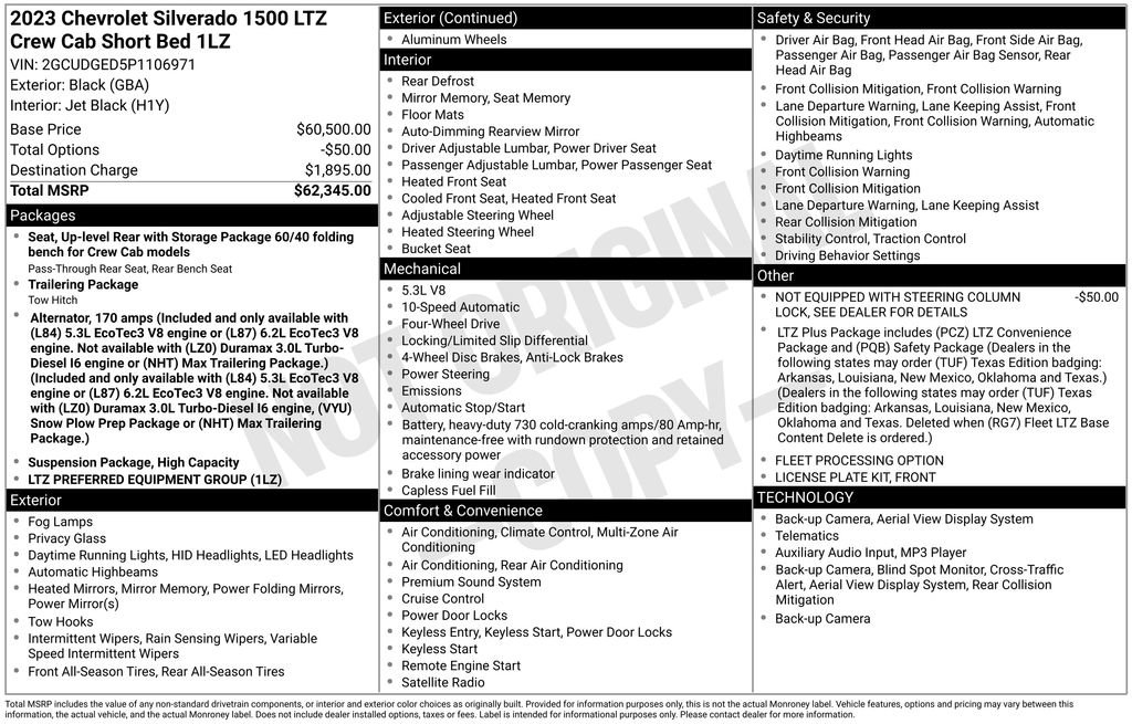 Used 2023 Chevrolet Silverado 1500 LTZ AWD/4WD image 23