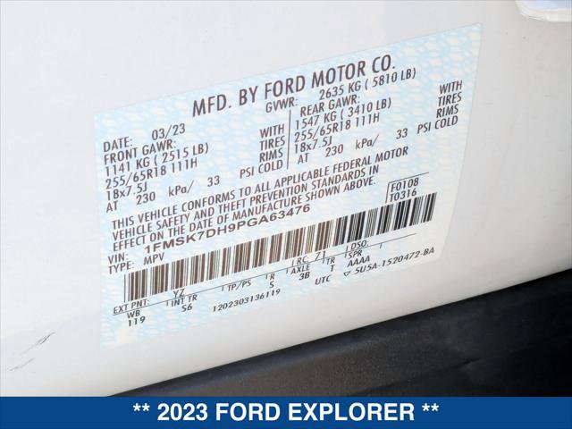 Certified 2023 Ford Explorer XLT w/ Equipment Group 202A RWD image 23