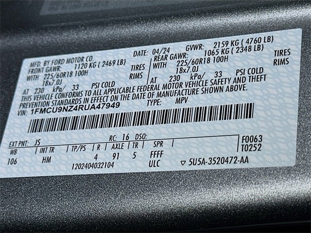 Certified 2024 Ford Escape ST-Line Select w/ Tech Pack #2 image 25