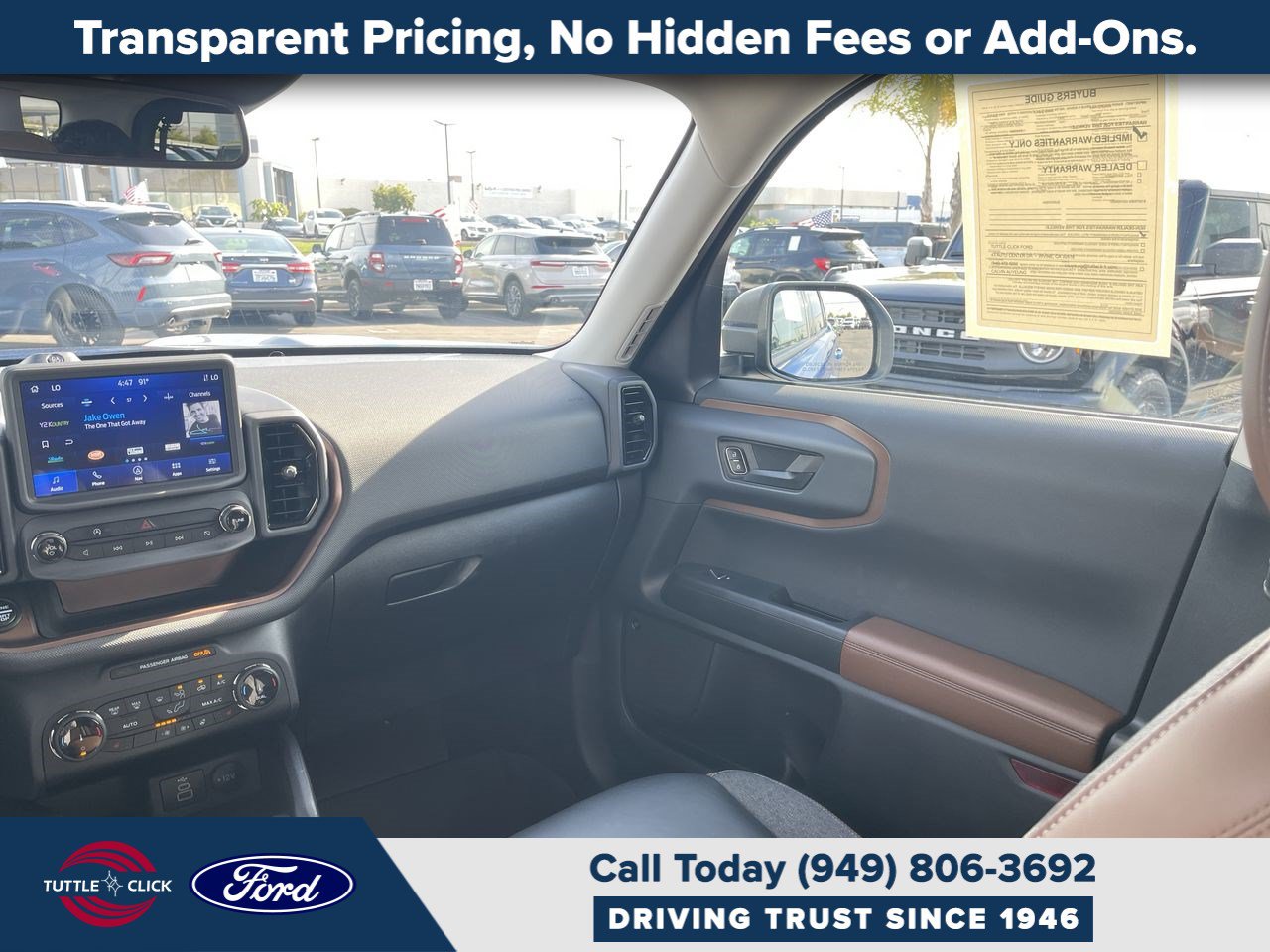 Certified 2023 Ford Bronco Sport Outer Banks w/ Tech Package AWD/4WD image 3