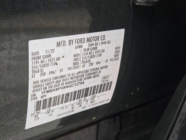 Certified 2022 Ford Explorer Limited w/ Equipment Group 301A image 28