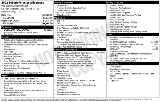 Used 2022 Subaru Forester Wilderness w/ Wilderness Package image 37