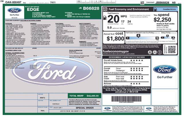 Certified 2018 Ford Edge Sport w/ Cold Weather Package AWD/4WD image 3