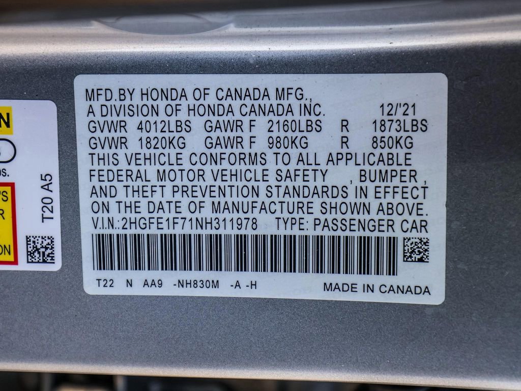 Used 2022 Honda Civic EX image 32