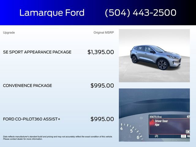 Certified 2022 Ford Escape SE w/ SE Sport Appearance Package image 2