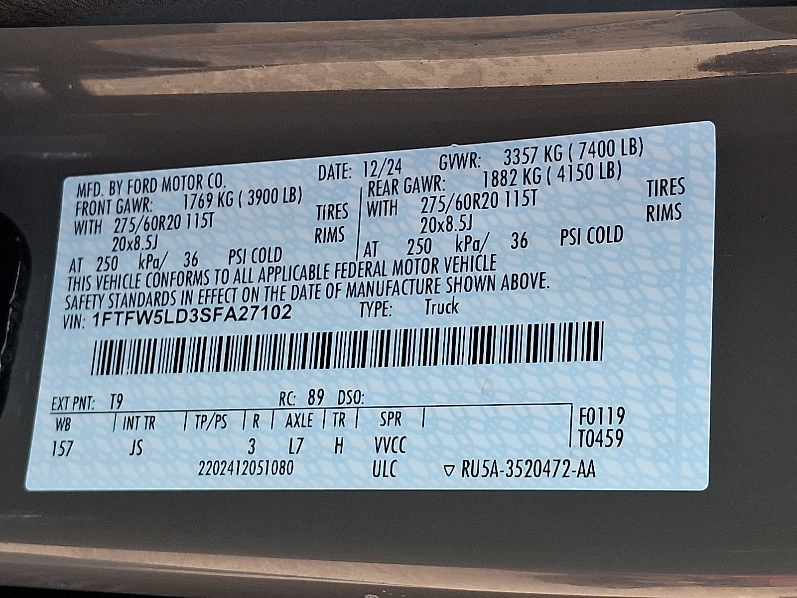 Certified 2025 Ford F150 Lariat w/ Equipment Group 501A Mid AWD/4WD image 26