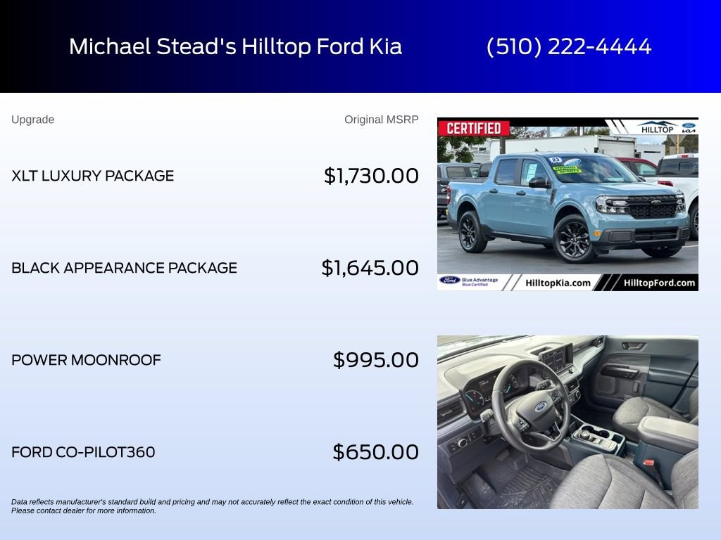 Certified 2023 Ford Maverick XLT w/ XLT Luxury Package FWD image 6
