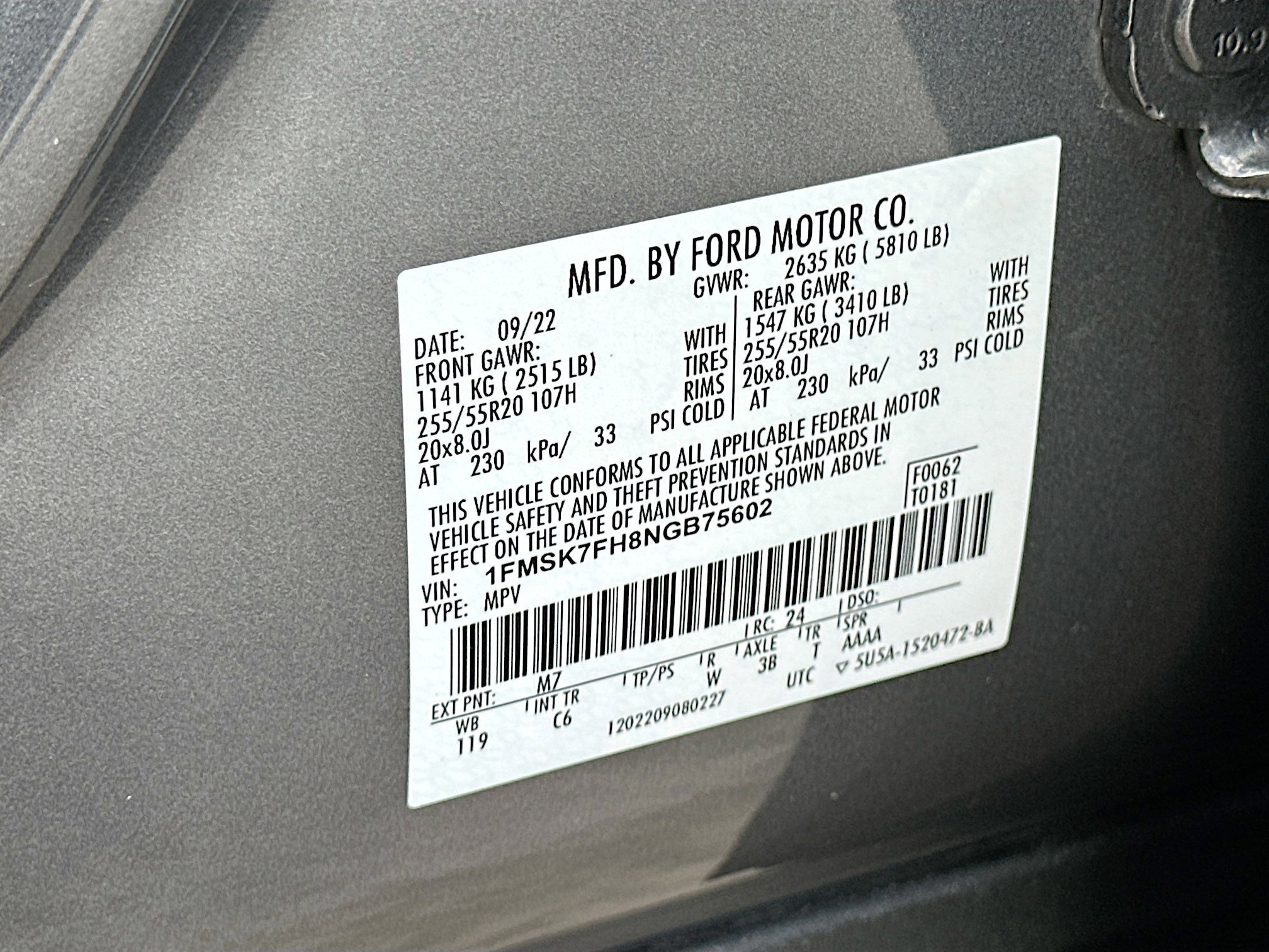 Certified 2022 Ford Explorer Limited w/ Equipment Group 301A image 34