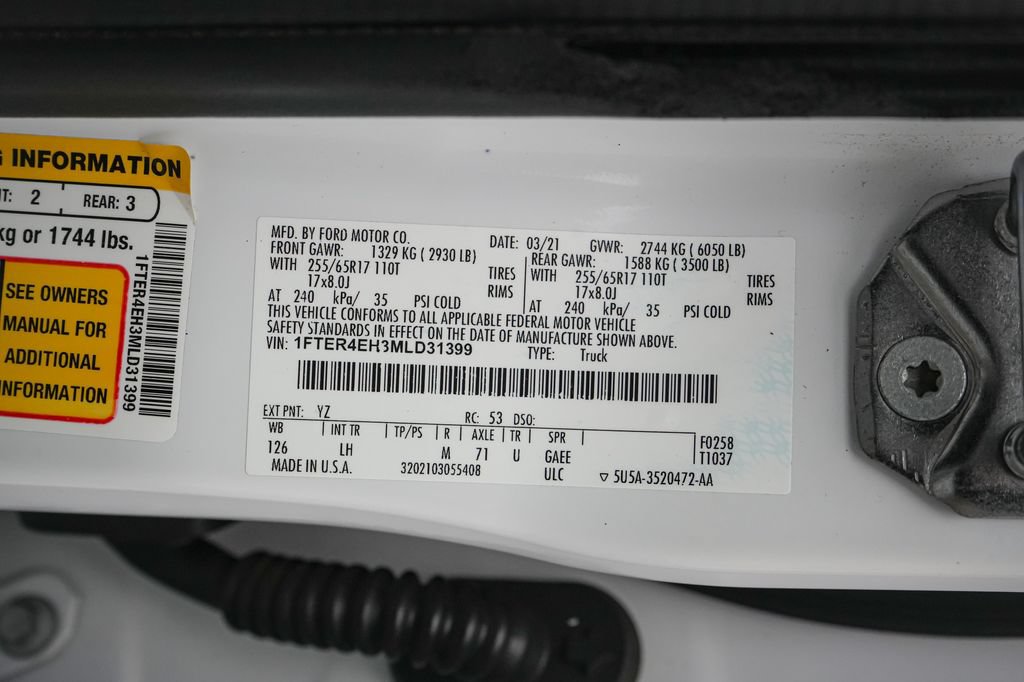Certified 2021 Ford Ranger XLT w/ Equipment Group 301A Mid RWD image 30