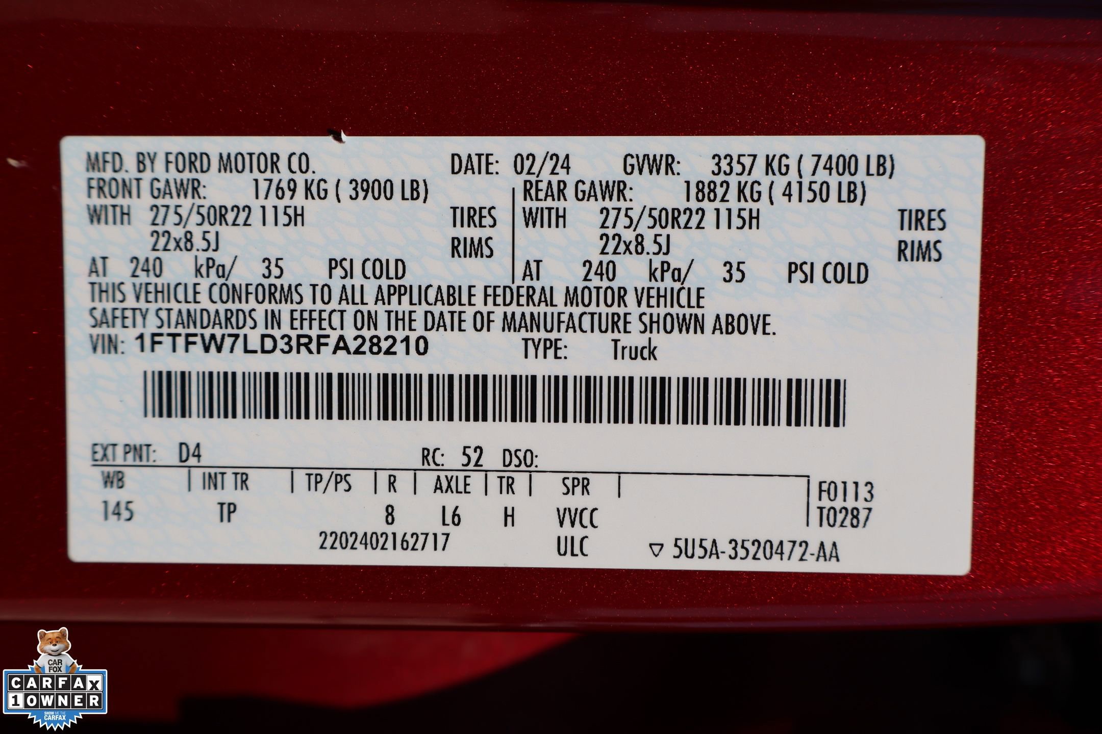 Certified 2024 Ford F150 Platinum w/ Equipment Group 703A Plus AWD/4WD image 30