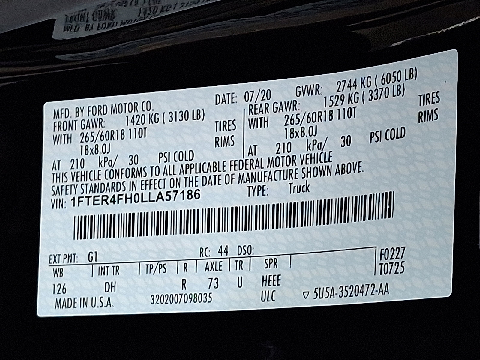 Certified 2020 Ford Ranger Lariat w/ Equipment Group 501A Mid image 27