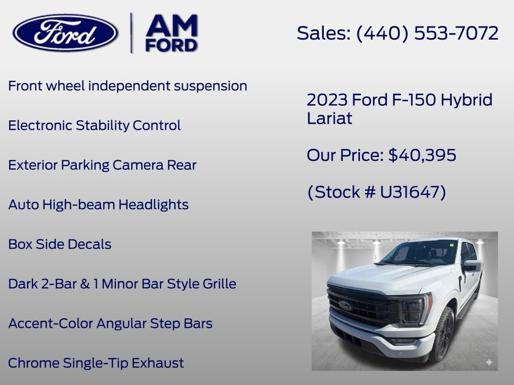 Certified 2023 Ford F150 Lariat w/ Equipment Group 502A High AWD/4WD image 33