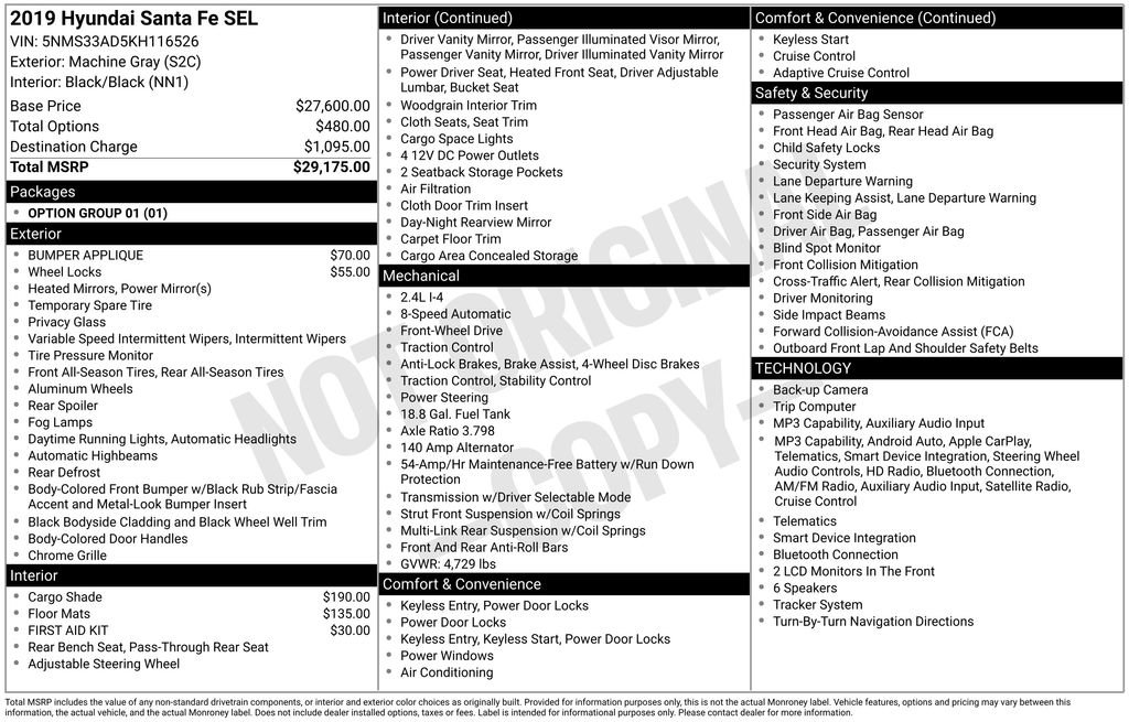 Used 2019 Hyundai Santa Fe SEL FWD image 7
