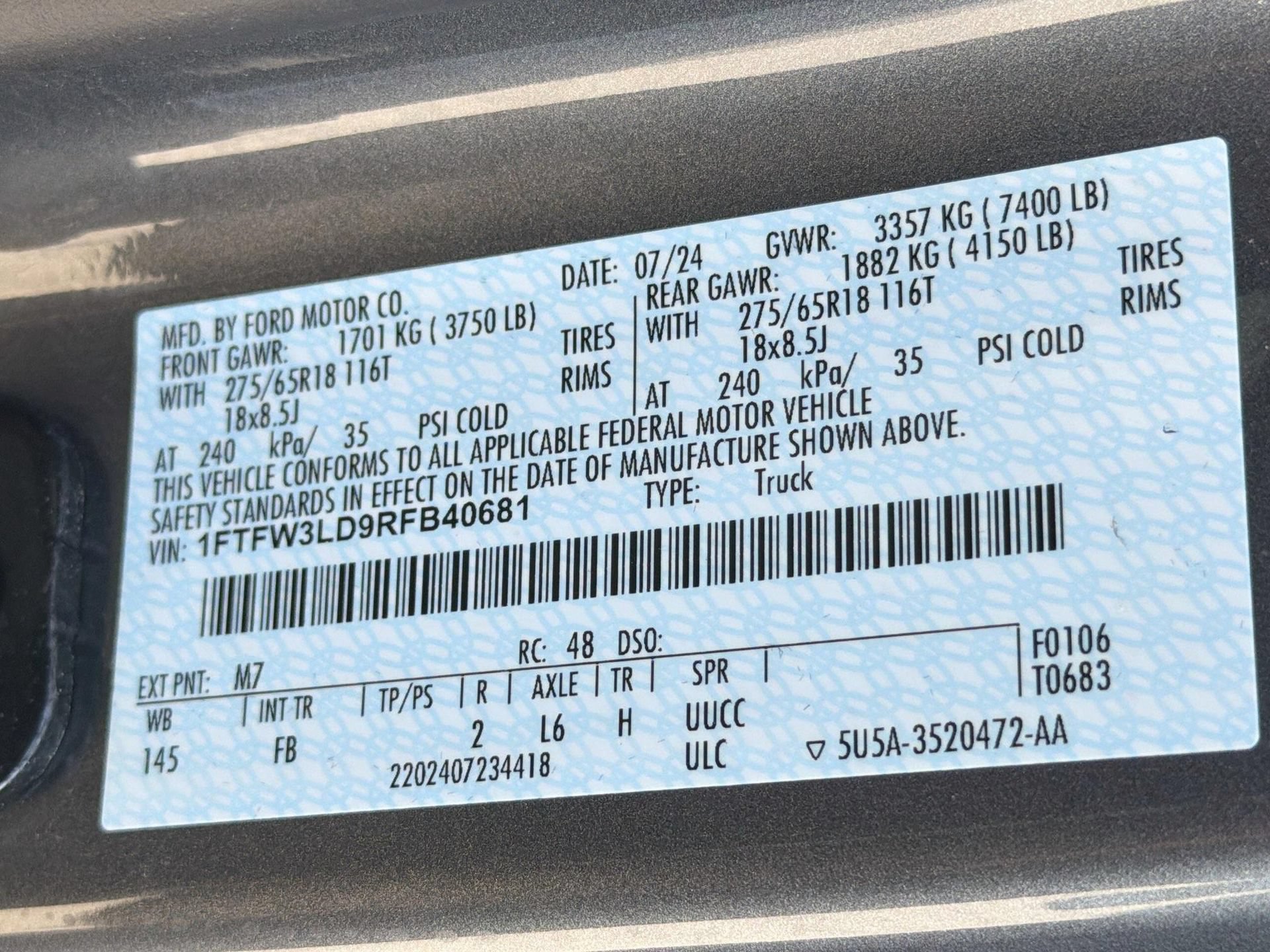 Certified 2024 Ford F150 XLT w/ Equipment Group 302A MID AWD/4WD image 32