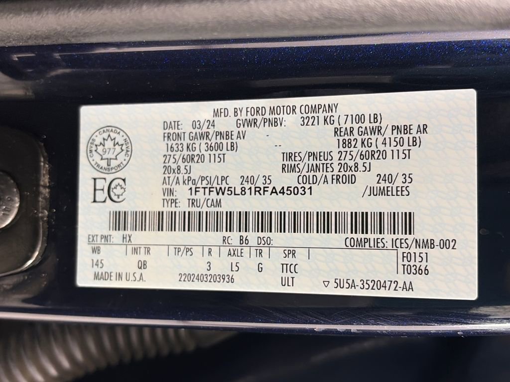 Certified 2024 Ford F150 Lariat w/ Bed Utility Package AWD/4WD image 9