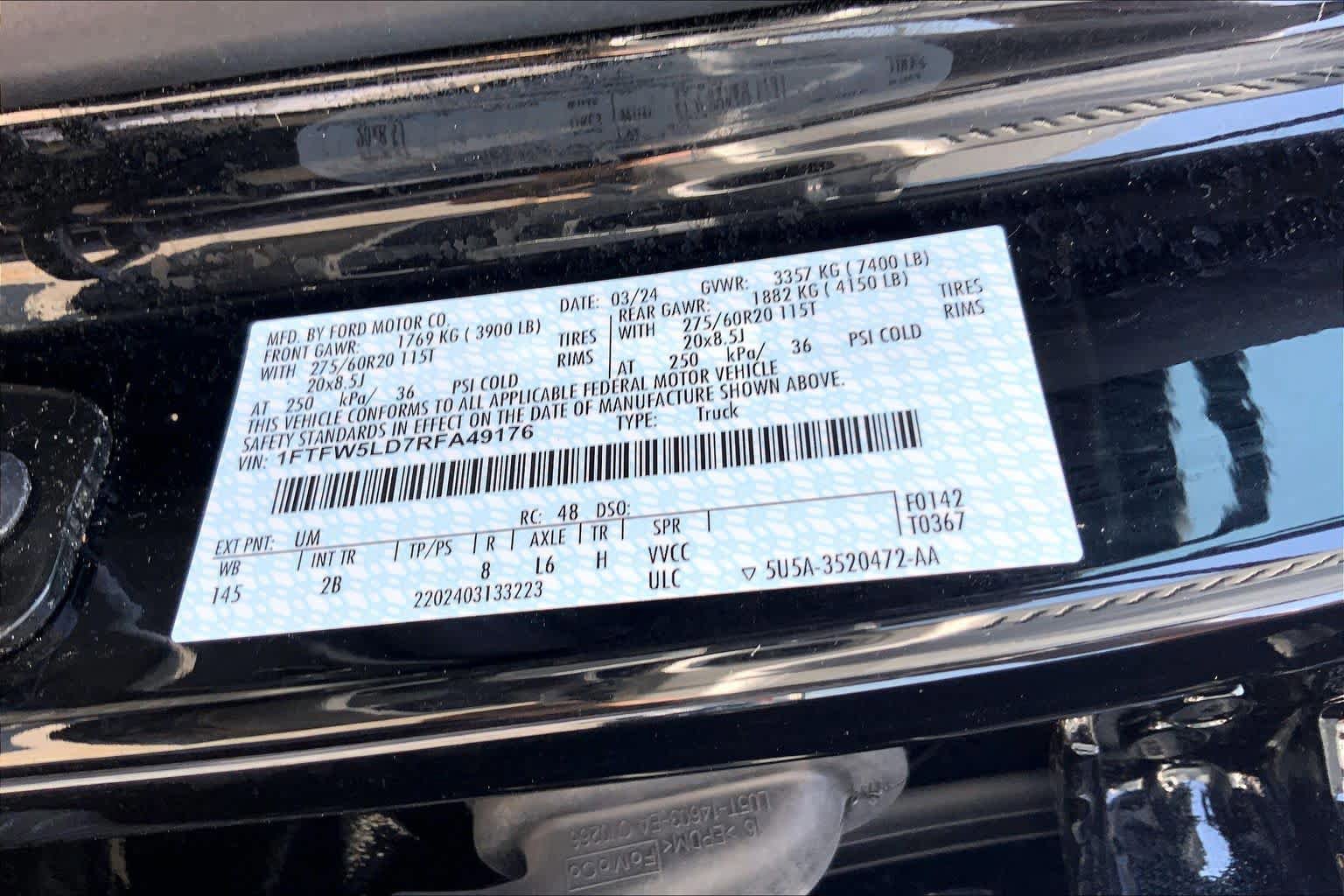 Certified 2024 Ford F150 Lariat w/ Equipment Group 502A High AWD/4WD image 34