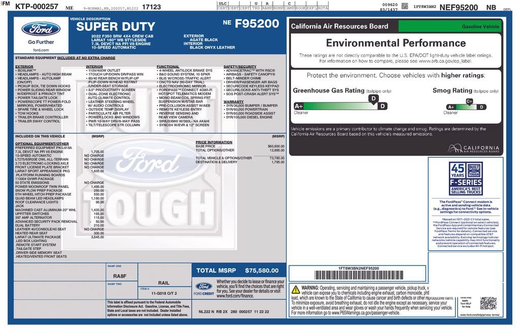 Certified 2022 Ford F350 Lariat w/ Lariat Ultimate Package AWD/4WD image 3