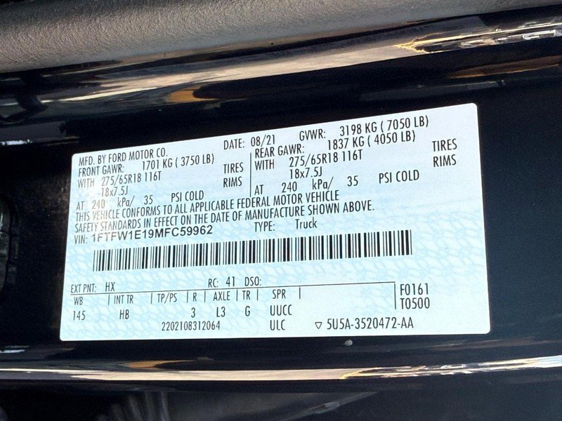 Certified 2021 Ford F150 Lariat w/ Equipment Group 502A High AWD/4WD image 34