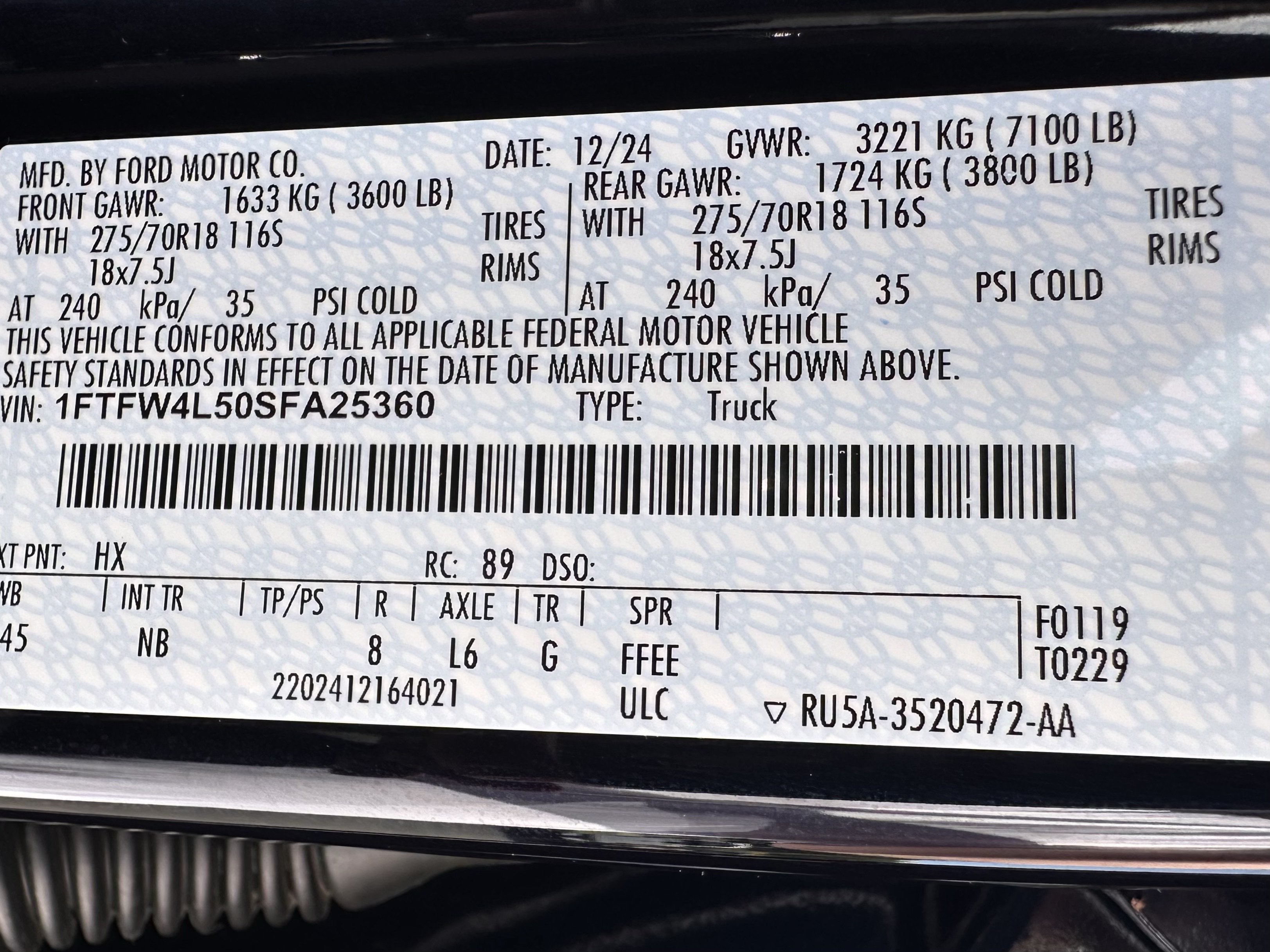Certified 2025 Ford F150 Tremor w/ Equipment Group 402A High AWD/4WD image 33
