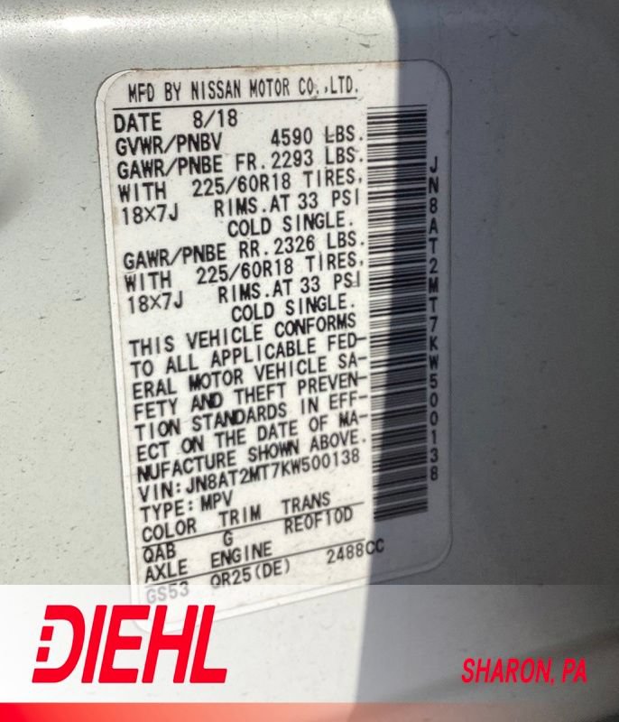Used 2019 Nissan Rogue SV w/ Premium Package FWD image 16