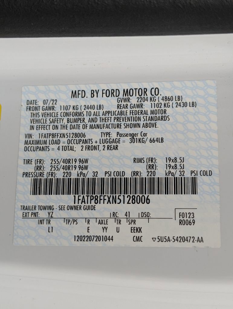 Certified 2022 Ford Mustang GT Premium w/ Equipment Group 401A RWD image 26