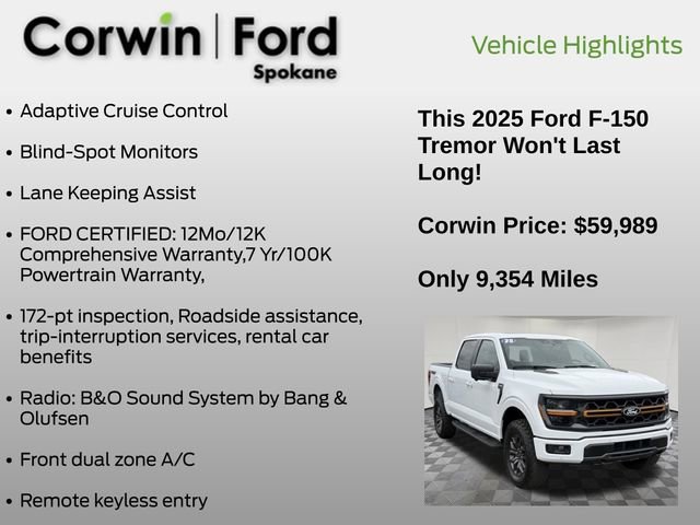 Certified 2025 Ford F150 Tremor AWD/4WD image 7