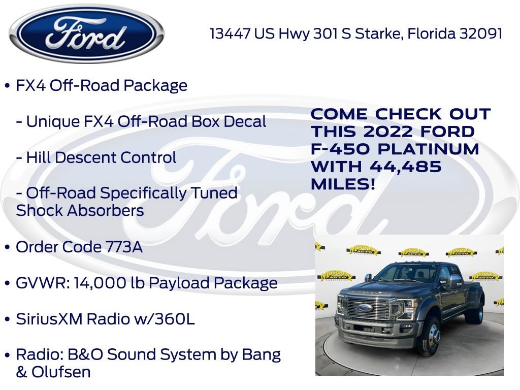 Certified 2022 Ford F450 Platinum w/ FX4 Off-Road Package image 22