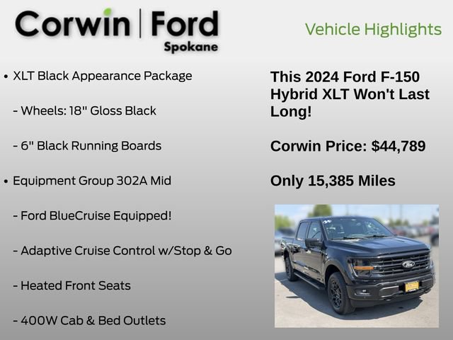 Certified 2024 Ford F150 XLT w/ Equipment Group 302A MID AWD/4WD image 13