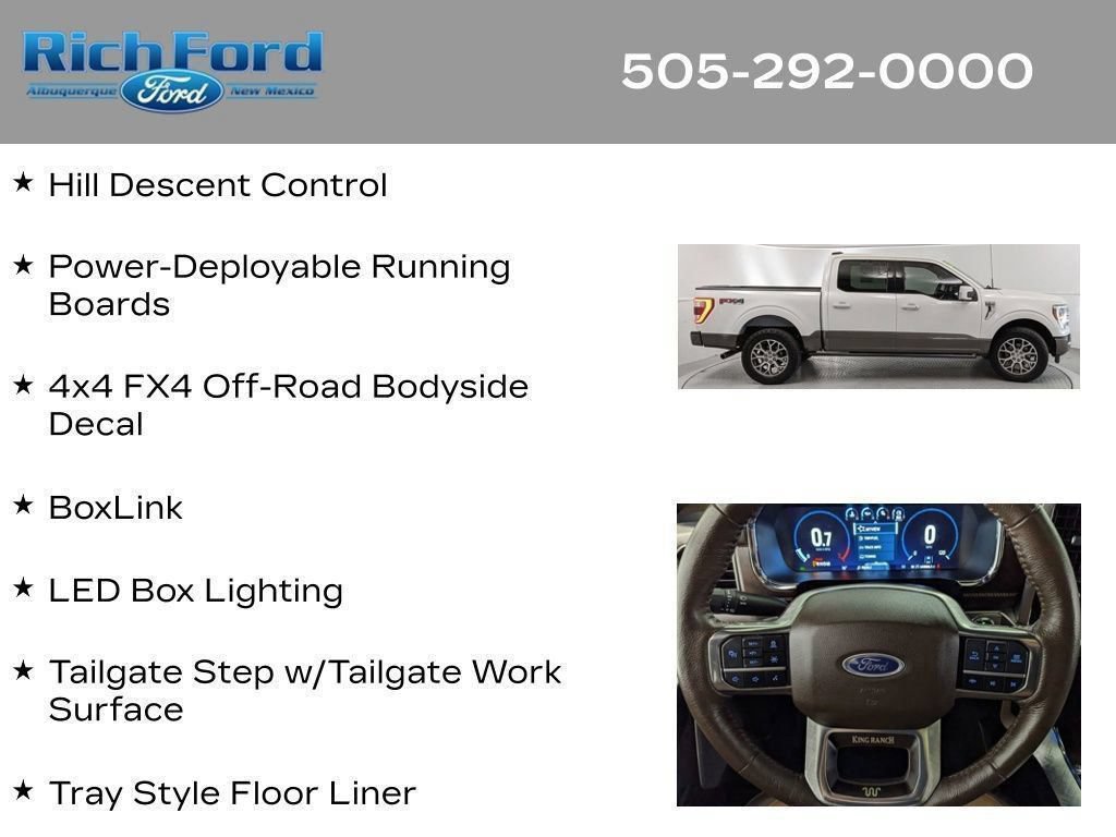 Certified 2023 Ford F150 King Ranch w/ Equipment Group 601A High AWD/4WD image 71