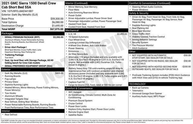 Used 2021 GMC Sierra 1500 Denali w/ Denali Premium Package image 35