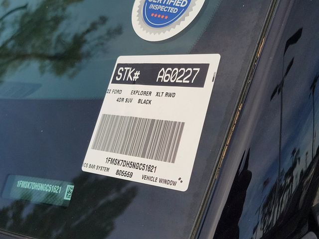 Certified 2022 Ford Explorer XLT w/ Equipment Group 202A image 29