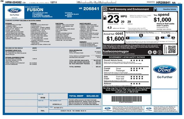 Certified 2017 Ford Fusion SE w/ Equipment Group 201A image 6