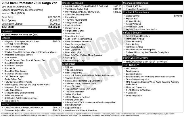 Used 2023 RAM ProMaster 2500 FWD image 2