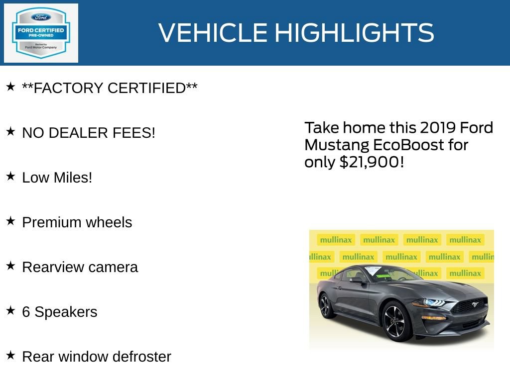 Certified 2019 Ford Mustang Coupe RWD image 12