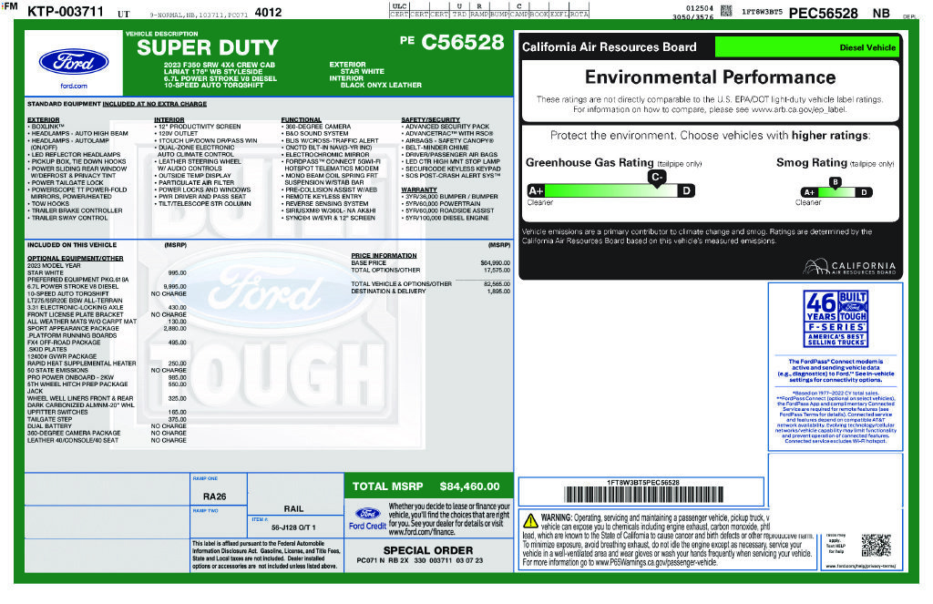 Certified 2023 Ford F350 Lariat w/ Sport Appearance Package AWD/4WD image 3