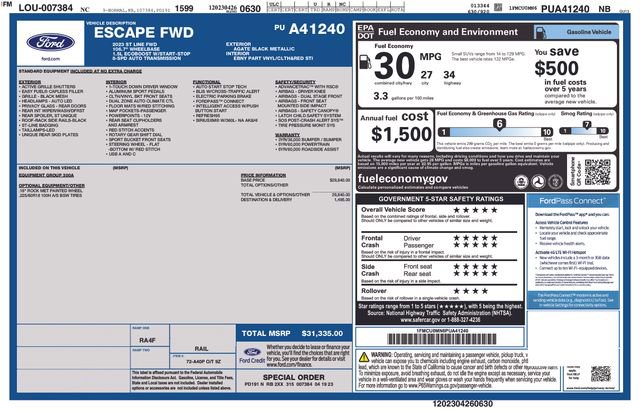 Certified 2023 Ford Escape ST-Line FWD image 33