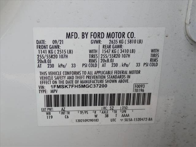 Certified 2021 Ford Explorer Limited w/ Equipment Group 301A image 26