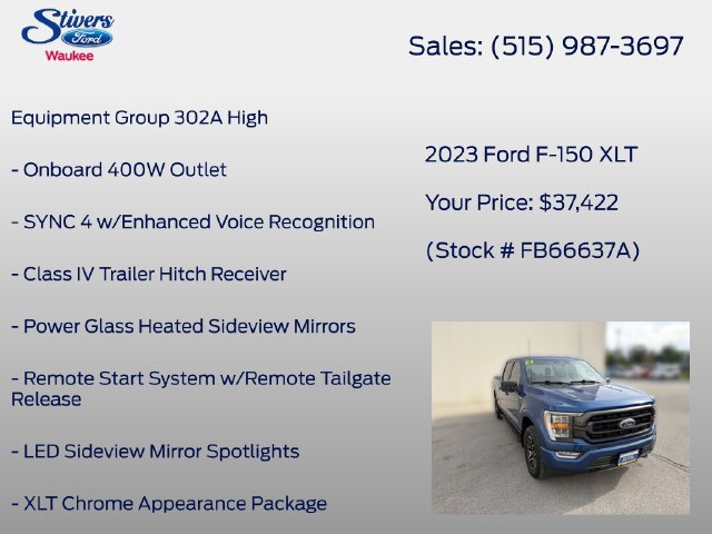 Certified 2023 Ford F150 XLT w/ Equipment Group 302A High AWD/4WD image 8