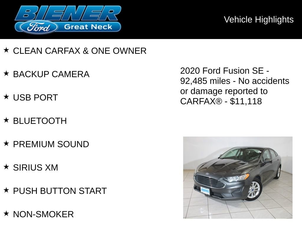 Certified 2020 Ford Fusion SE image 9