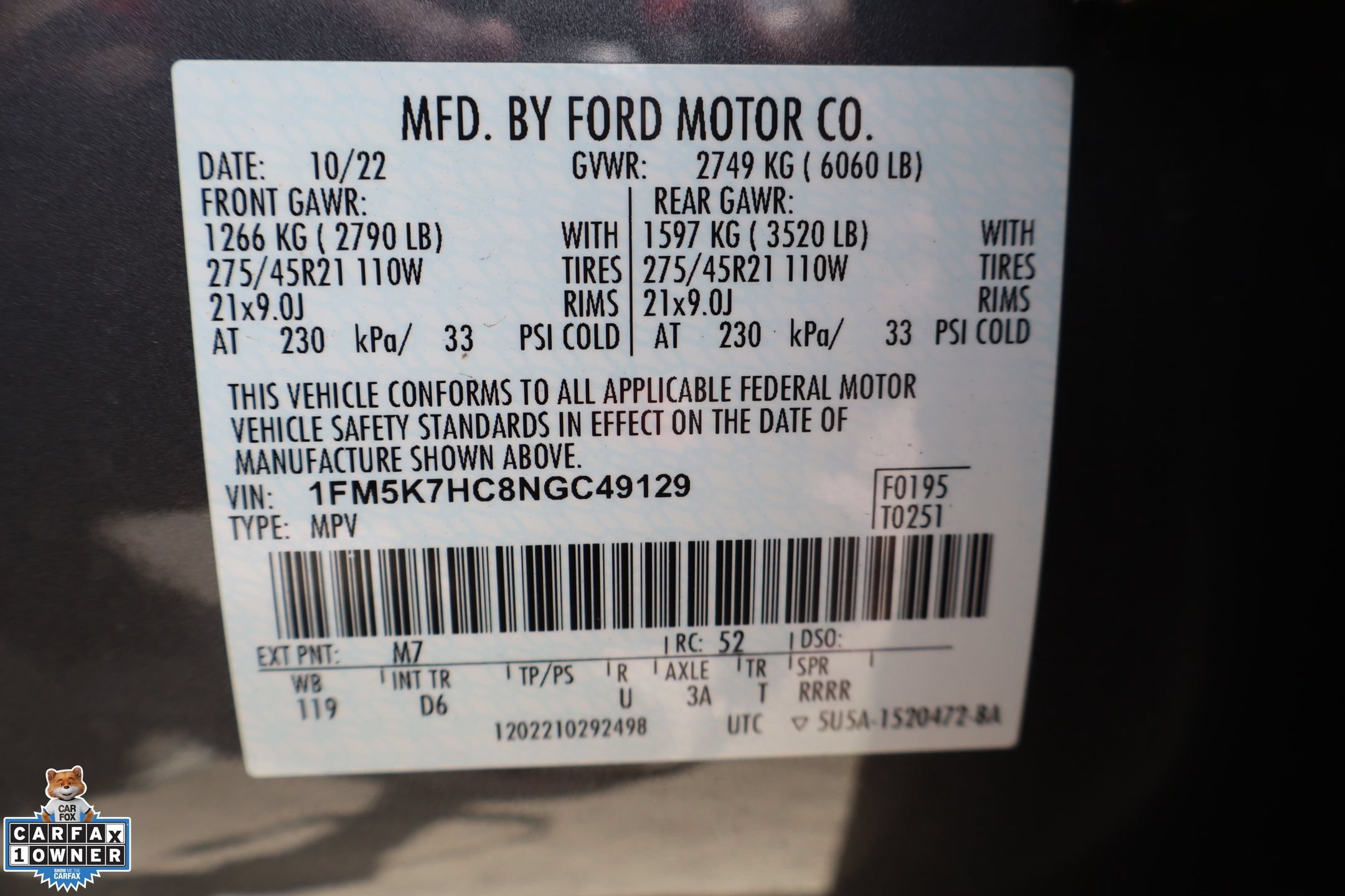 Certified 2022 Ford Explorer Platinum w/ Equipment Group 601A RWD image 34
