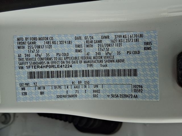 Certified 2024 Ford Ranger XLT w/ Equipment Group 301A High image 27