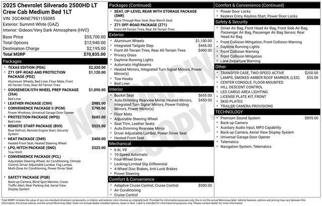 Used 2025 Chevrolet Silverado 2500 LT w/ Texas Edition AWD/4WD image 34