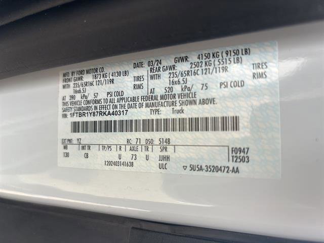 Certified 2024 Ford Transit 250 Low Roof w/ Exterior Upgrade Package image 19